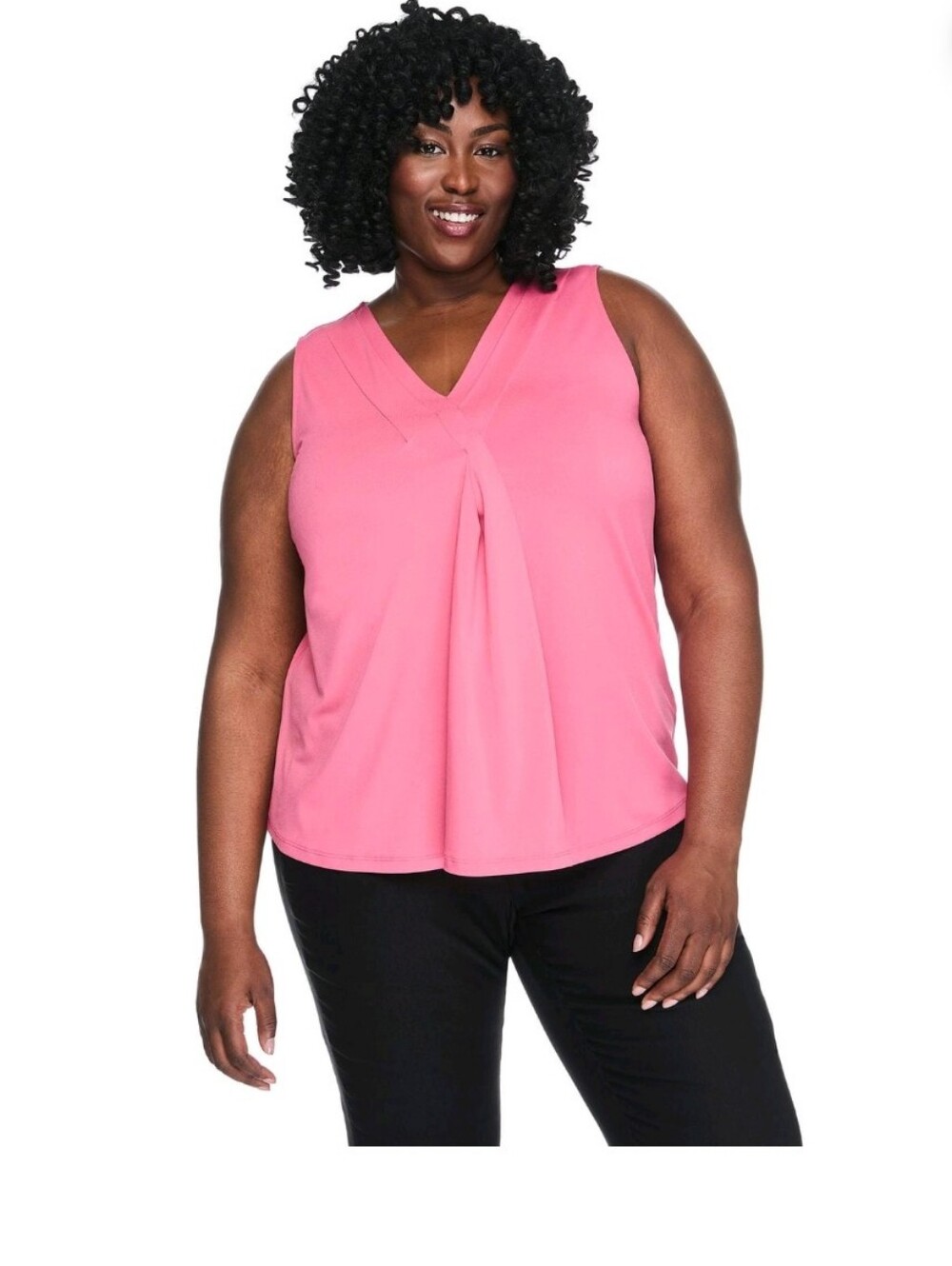 Lane Bryant Plus Size 6X Pink Sleeveless Pleated Top – NWT